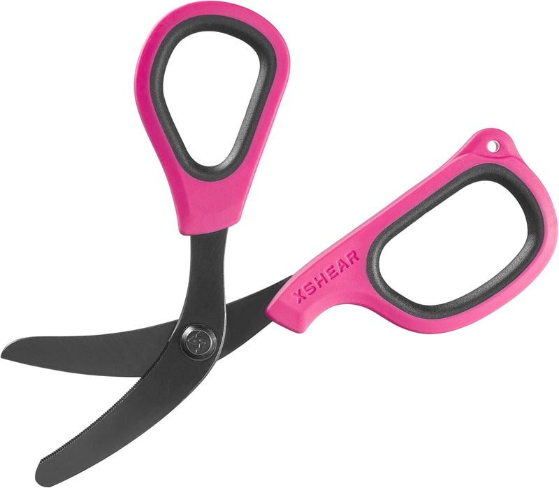 Xshear Mini 6" Trauma and Nurse's Shear. Razor sharp and compact scissors, perfect for EMTs, doctors, ICU, wound care and bandages (Pink) - Image 2